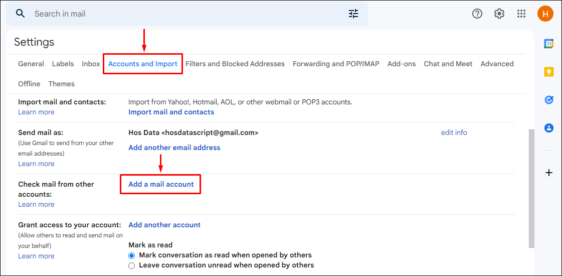 Cara menghubungkan akun email directadmin ke Gmail