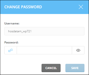 cara ubah password database