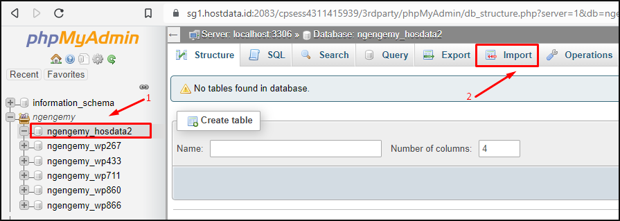 cara import file database dari komputer ke hosting