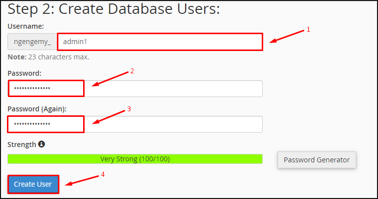 panduan membuat database user di hosting cpanel