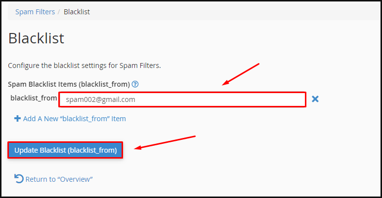 cara blacklist email tertentu melalui cpanel hosting