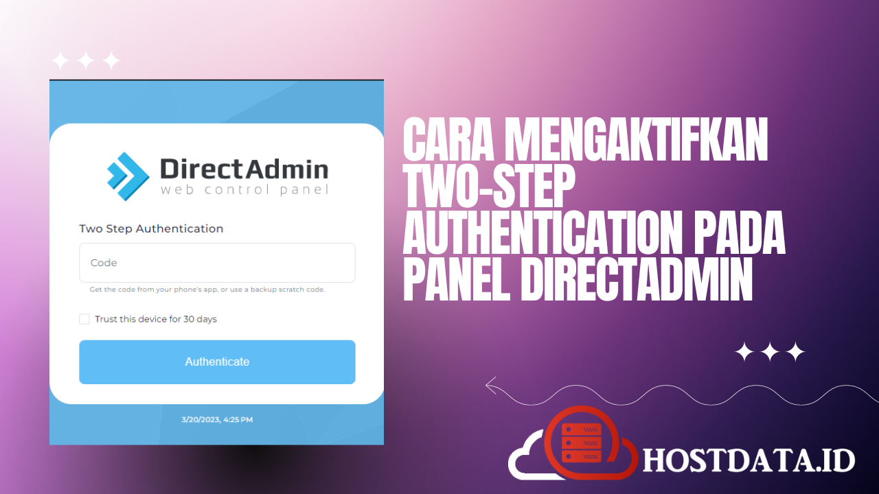 Cara Mengaktifkan Two-Step Authentication Pada Panel DirectAdmin