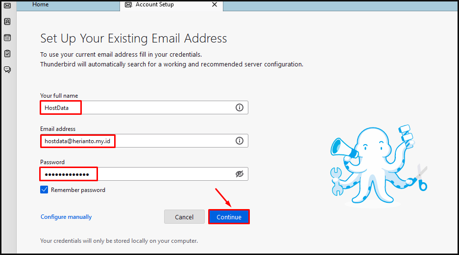 cara login akun email hosting di pc