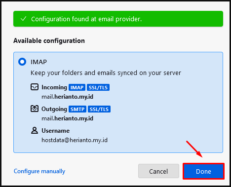 konfigurasi akun email hosting di komputer