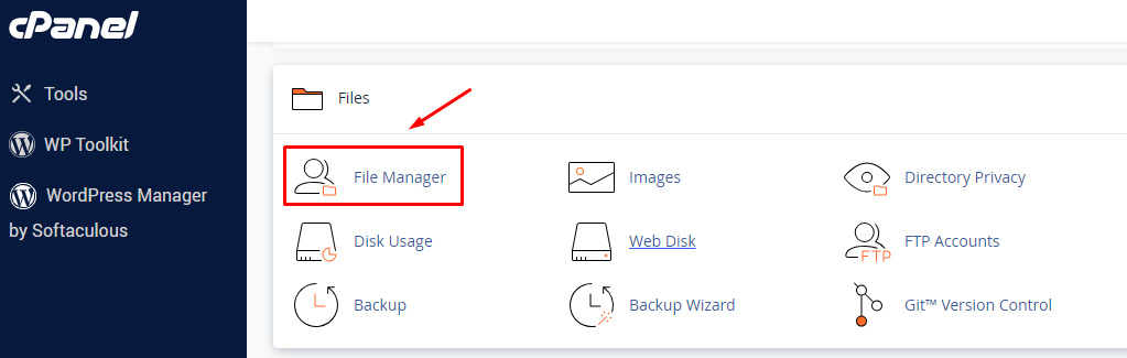 menu file manager