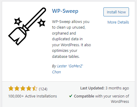Plugin WordPress WP-Sweep