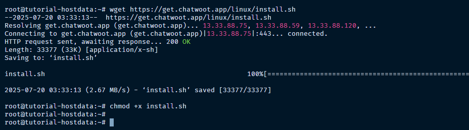 Unduh Script Installer Instalasi Chatwoot